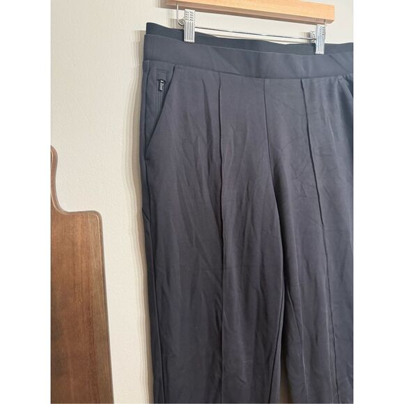 Athleta Black Pull-On Side Zipper Pockets Venice Pintuck Pant Size Small Tall - Picture 4 of 7